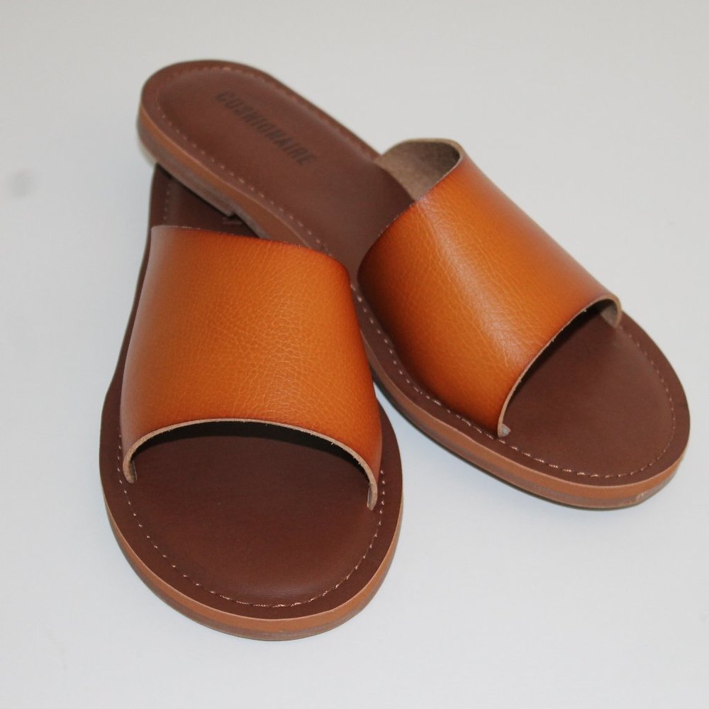 Cushionaire Caramel Slip On Mules_Size 9 1/2